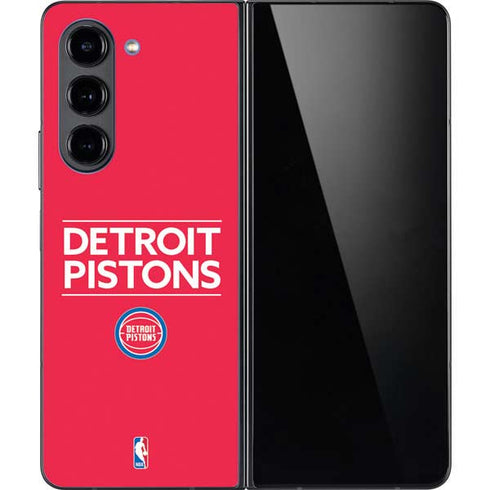 NBA Detroit Pistons Standard - Red Galaxy Z Fold5 5G Skin