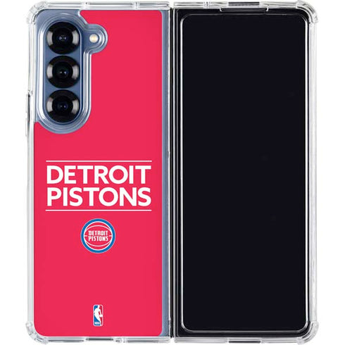 NBA Detroit Pistons Standard - Red Galaxy Z Fold6 Clear Case