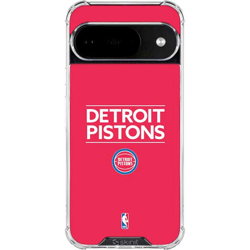NBA Detroit Pistons Standard - Red Google Pixel 10 Clear Case
