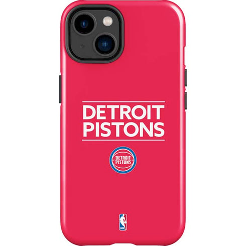 NBA Detroit Pistons Standard - Red iPhone 15 Impact Case