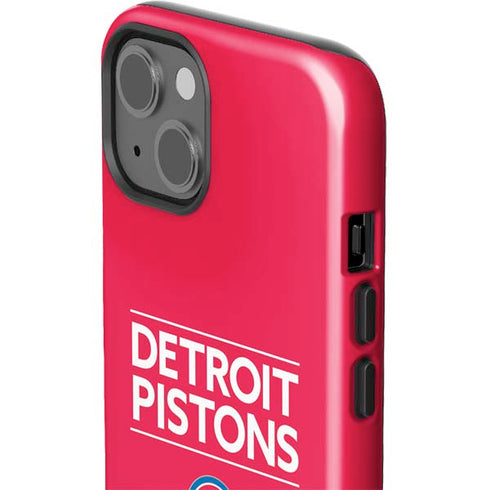 NBA Detroit Pistons Standard - Red iPhone 15 Impact Case