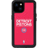 NBA Detroit Pistons Standard - Red iPhone 15 Plus Waterproof Case