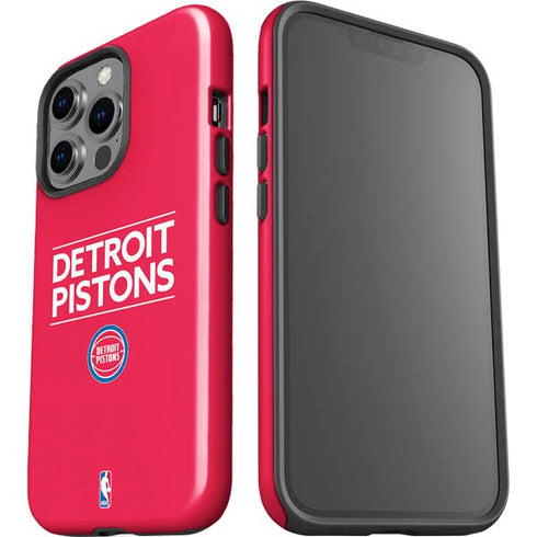 NBA Detroit Pistons Standard - Red iPhone 15 Pro Impact Case