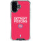 NBA Detroit Pistons Standard - Red iPhone 16 Clear Case
