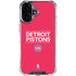 NBA Detroit Pistons Standard - Red iPhone 16 Clear Case