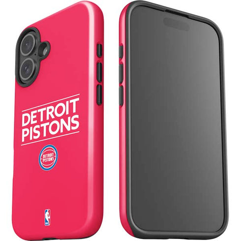 NBA Detroit Pistons Standard - Red iPhone 16 Impact Case