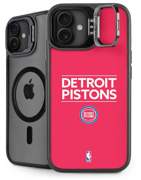 NBA Detroit Pistons Standard - Red iPhone 16 Kickstand Case