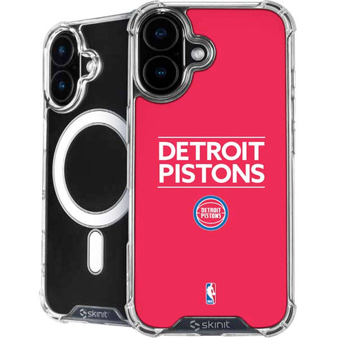 NBA Detroit Pistons Standard - Red iPhone 16 MagSafe Case