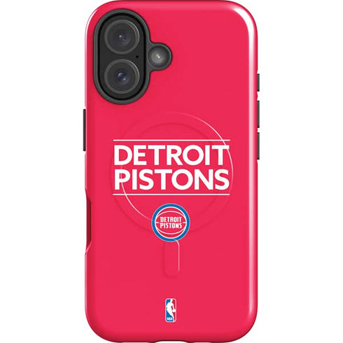 NBA Detroit Pistons Standard - Red iPhone 16 Magsafe Impact Case