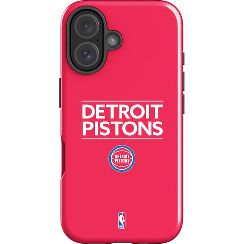 NBA Detroit Pistons Standard - Red iPhone 16 Plus Impact Case