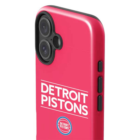 NBA Detroit Pistons Standard - Red iPhone 16 Plus Impact Case