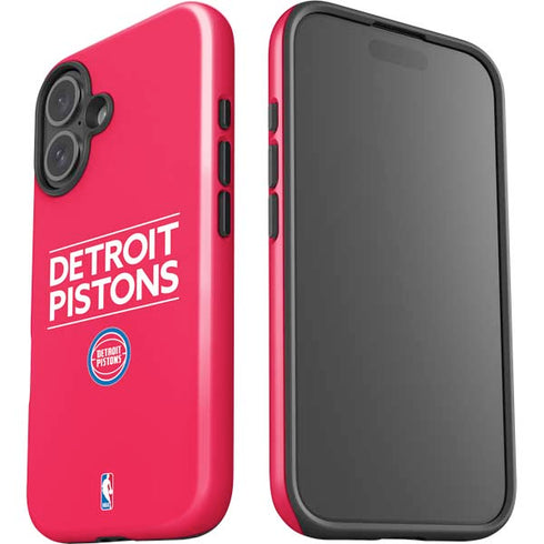 NBA Detroit Pistons Standard - Red iPhone 16 Plus Impact Case