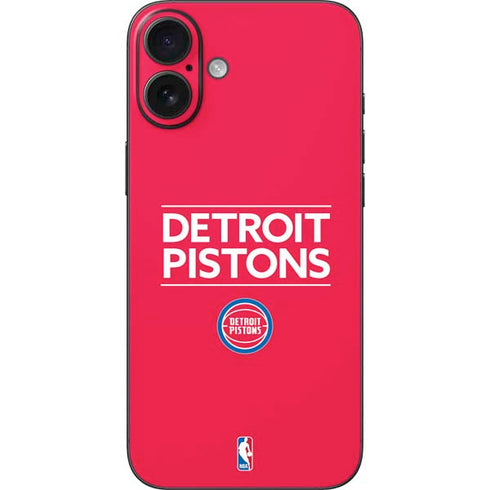 NBA Detroit Pistons Standard - Red iPhone 16 Plus Skin
