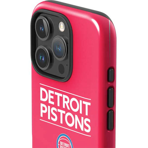 NBA Detroit Pistons Standard - Red iPhone 16 Pro Impact Case