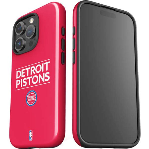 NBA Detroit Pistons Standard - Red iPhone 16 Pro Impact Case
