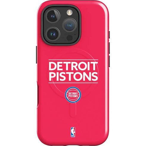NBA Detroit Pistons Standard - Red iPhone 16 Pro Max Magsafe Impact Case