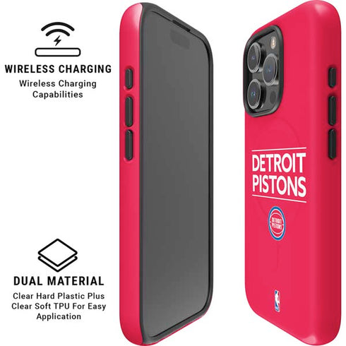 NBA Detroit Pistons Standard - Red iPhone 16 Pro Max Magsafe Impact Case