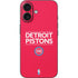 NBA Detroit Pistons Standard - Red iPhone 16 Skin