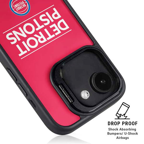 NBA Detroit Pistons Standard - Red iPhone 16e Kickstand Case