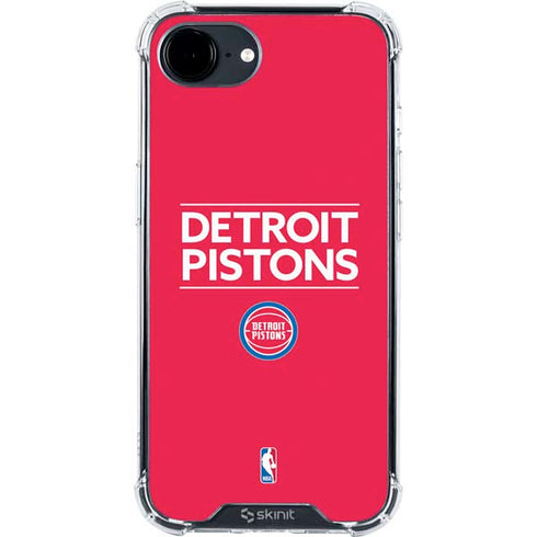 NBA Detroit Pistons Standard - Red iPhone 16e Clear Case