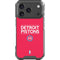NBA Detroit Pistons Standard - Red iPhone 18 Pro Clear Case