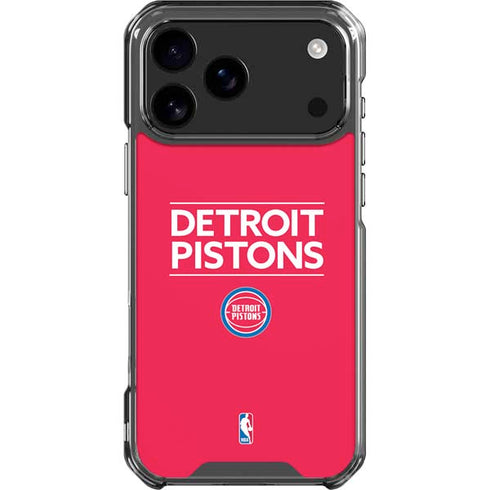 NBA Detroit Pistons Standard - Red iPhone 18 Pro Max Clear Case