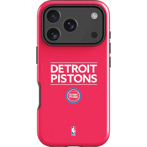 NBA Detroit Pistons Standard - Red iPhone 18 Pro Max Impact Case