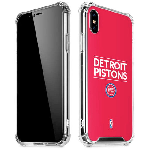 NBA Detroit Pistons Standard - Red iPhone X/XS Clear Case