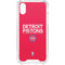 NBA Detroit Pistons Standard - Red iPhone XS Clear Case