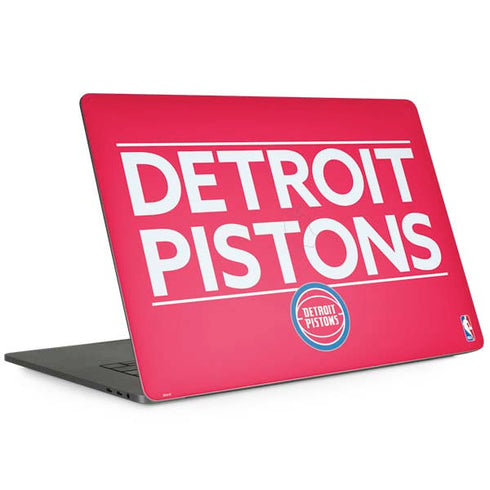 NBA Detroit Pistons Standard - Red MacBook Skins