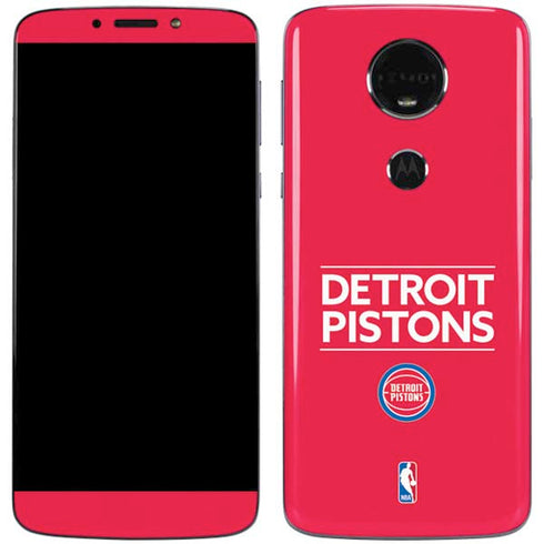 NBA Detroit Pistons Standard - Red Moto E5 Plus Skin