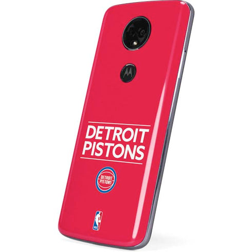 NBA Detroit Pistons Standard - Red Moto E5 Plus Skin