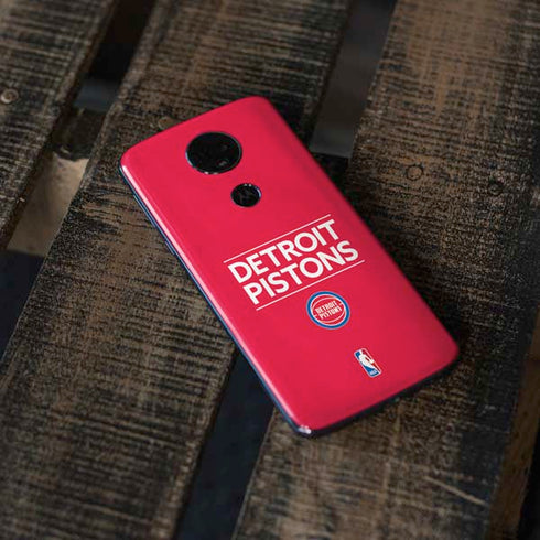 NBA Detroit Pistons Standard - Red Moto E5 Plus Skin