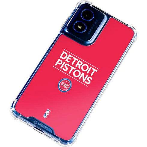 NBA Detroit Pistons Standard - Red Moto G 5G (2024) Clear Case