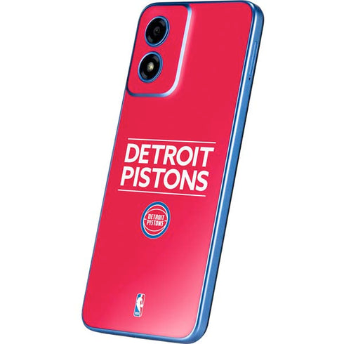 NBA Detroit Pistons Standard - Red Moto G Play 4G (2024) Skin