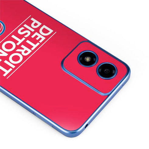 NBA Detroit Pistons Standard - Red Moto G Play 4G (2024) Skin