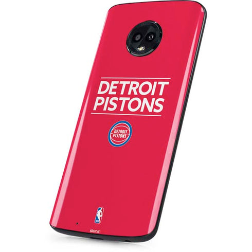 NBA Detroit Pistons Standard - Red Moto G6 Skin