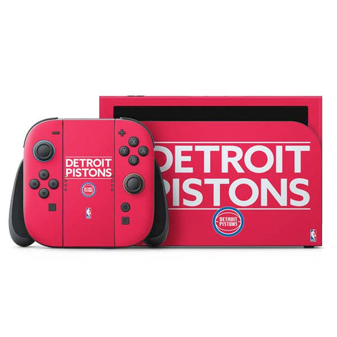 NBA Detroit Pistons Standard - Red Nintendo Skins