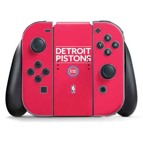 NBA Detroit Pistons Standard - Red Nintendo Switch (2017-2021) Joy-Con Controller Skin