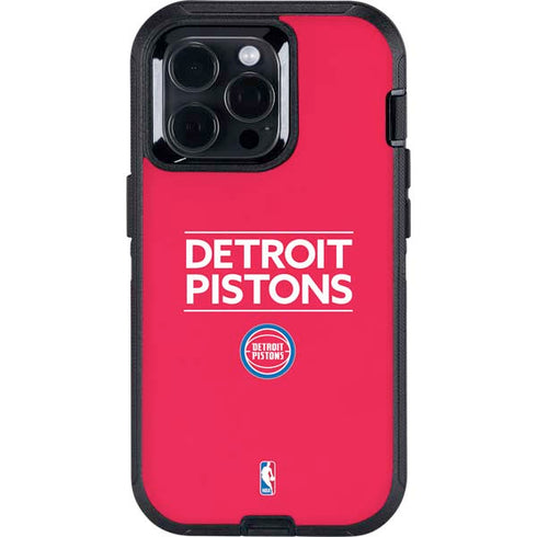 NBA Detroit Pistons Standard - Red Otterbox Defender iPhone Skin