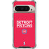 NBA Detroit Pistons Standard - Red Pixel 9/9 Pro Clear Case