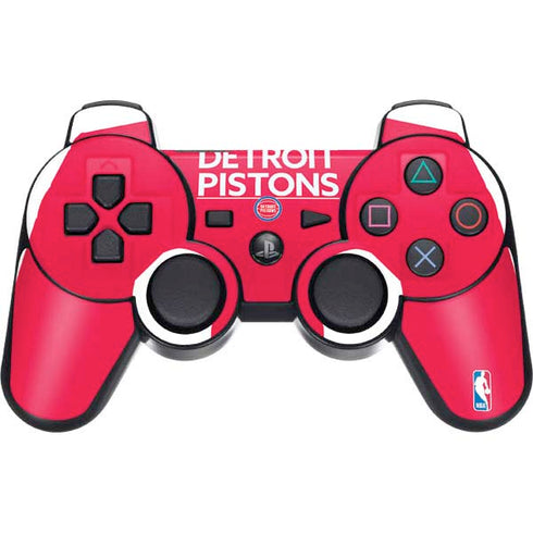 NBA Detroit Pistons Standard - Red PS3 Dual Shock wireless controller Skin