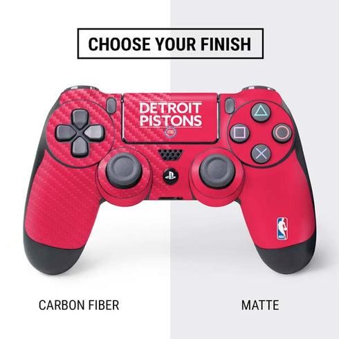 NBA Detroit Pistons Standard - Red PS4 Controller Skin