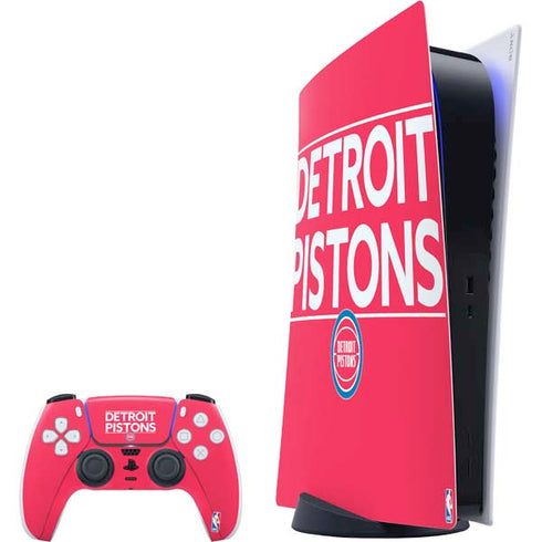NBA Detroit Pistons Standard - Red PlayStation PS5 Skins