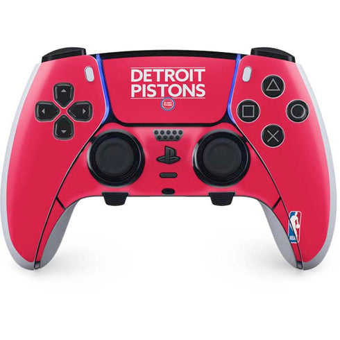 NBA Detroit Pistons Standard - Red PS5 DualSense Edge Pro Controller Skin