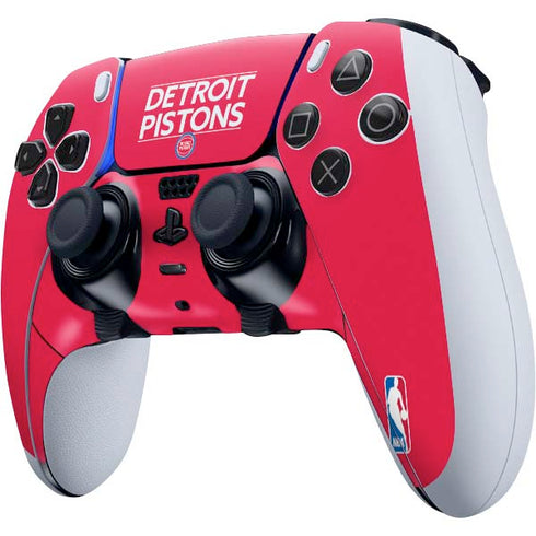 NBA Detroit Pistons Standard - Red PS5 DualSense Edge Pro Controller Skin