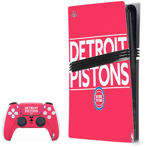 NBA Detroit Pistons Standard - Red PS5 Pro Bundle Skin