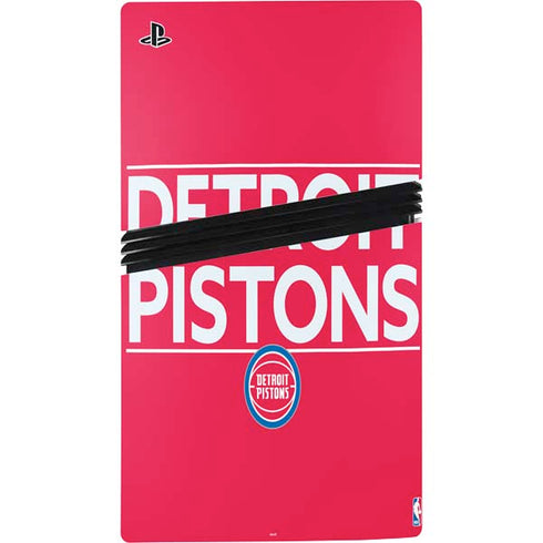 NBA Detroit Pistons Standard - Red PS5 Pro Console Skin