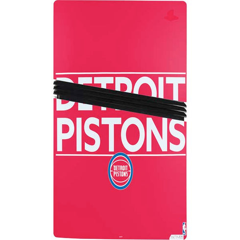 NBA Detroit Pistons Standard - Red PS5 Pro Console Skin