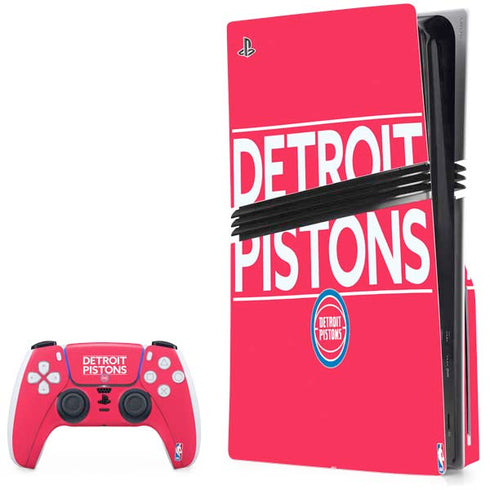 NBA Detroit Pistons Standard - Red PlayStation PS5 Skins